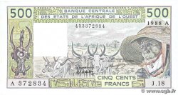 500 Francs WEST AFRICAN STATES 1988 P.106Aa
