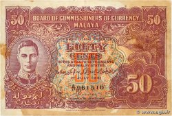 50 Cents MALAYA 1941 P.10b