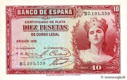 10 Pesetas SPAIN 1935 P.086a