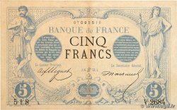 5 Francs NOIR FRANCE 1873 F.01.19 XF