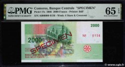 2000 Francs Spécimen COMOROS 2005 P.17s UNC