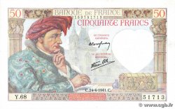 50 Francs JACQUES CŒUR FRANCE 1941 F.19.09