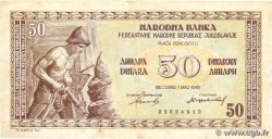 50 Dinara YOUGOSLAVIE 1946 P.064a