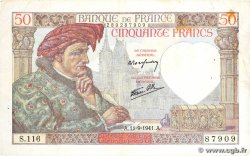 50 Francs JACQUES CŒUR FRANCE 1941 F.19.14