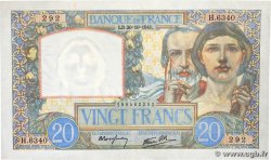 20 Francs TRAVAIL ET SCIENCE FRANCE 1941 F.12.19