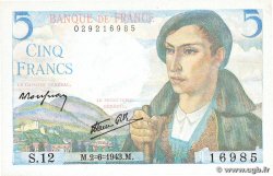 5 Francs BERGER FRANCE 1943 F.05.01