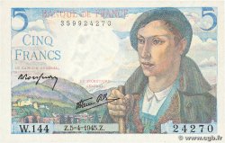 5 Francs BERGER FRANCE 1945 F.05.06