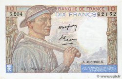 10 Francs MINEUR FRANCE 1949 F.08.22