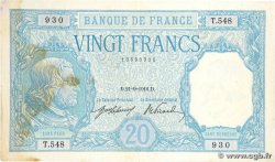 20 Francs BAYARD FRANCE 1916 F.11.01