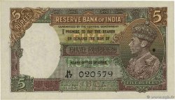 5 Rupees INDIA 1937 P.018a AU
