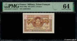 5 Francs TRÉSOR FRANÇAIS FRANCE 1947 VF.29.01 UNC-