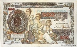 1000 Dinara SERBIA 1941 P.24 BB