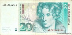 20 Deutsche Mark GERMAN FEDERAL REPUBLIC 1991 P.39a BC