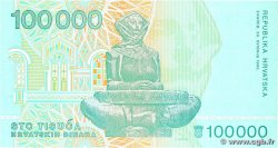 100000 Dinara CROATIE 1993 P.27a NEUF