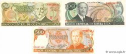 50, 100 et 500 Colones Lot COSTA RICA 1987 P.253, P.254a et P.255 VZ+