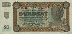 20 Korun Spécimen SLOVAQUIE 1942 P.07s SPL