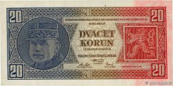 20 Korun TCHÉCOSLOVAQUIE 1926 P.021a SPL
