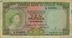 10 Rupees CEYLAN 1954 P.055