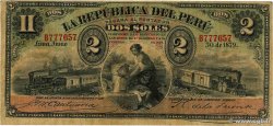 2 Soles PERU 1879 P.002 F
