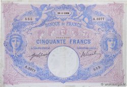 50 Francs BLEU ET ROSE FRANCE 1908 F.14.21 F