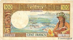 100 Francs TAHITI 1961 P.24a G
