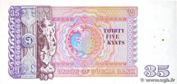 35 Kyats BURMA (VOIR MYANMAR) 1986 P.63 VF+