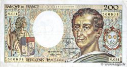 200 Francs MONTESQUIEU FRANCIA 1985 F.70.05 BC