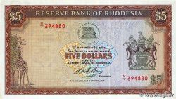 5 Dollars RHODESIA 1972 P.32a