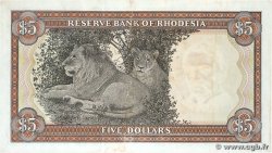 5 Dollars RHODESIA 1972 P.32a XF