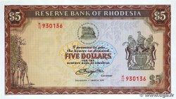 5 Dollars RHODESIA 1976 P.36a