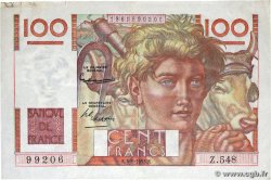 100 Francs JEUNE PAYSAN FRANKREICH 1953 F.28.37 SS
