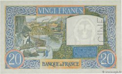 20 Francs TRAVAIL ET SCIENCE Spécimen FRANCIA 1939 F.12.01Sp FDC