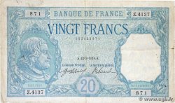 20 Francs BAYARD FRANCE 1918 F.11.03a