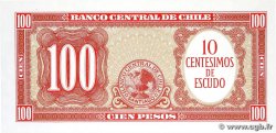 10 Centesimos sur 100 Pesos CHILE 1960 P.127a XF+