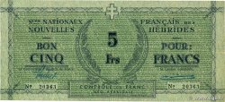 5 Francs NEW HEBRIDES 1943 P.01 VF