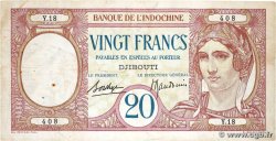 20 Francs DJIBOUTI 1936 P.07B