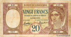 20 Francs DJIBOUTI 1936 P.07B