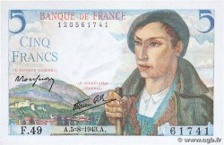 5 Francs BERGER FRANCE 1943 F.05.03
