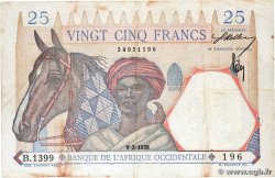 25 Francs FRENCH WEST AFRICA (1895-1958) 1939 P.22