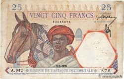 25 Francs FRENCH WEST AFRICA (1895-1958) 1939 P.22