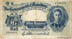 5 Rupees MAURITIUS 1937 P.22