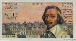 1000 Francs RICHELIEU FRANCE 1955 F.42.12