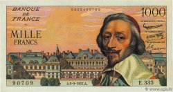 1000 Francs RICHELIEU Numéro radar FRANCE 1957 F.42.26