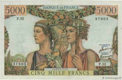 5000 Francs TERRE ET MER FRANCIA 1951 F.48.04 EBC