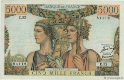 5000 Francs TERRE ET MER FRANCE 1951 F.48.04 TTB+