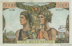 5000 Francs TERRE ET MER FRANCE 1952 F.48.06