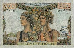 5000 Francs TERRE ET MER FRANCIA 1953 F.48.09 MBC+