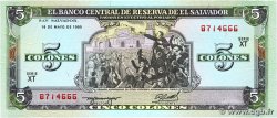 5 Colones EL SALVADOR 1990 P.138