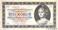 100 Korun CZECHOSLOVAKIA 1945 P.067a VF