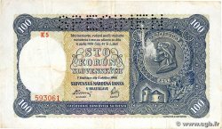 100 Korun SLOVAQUIE 1940 P.10